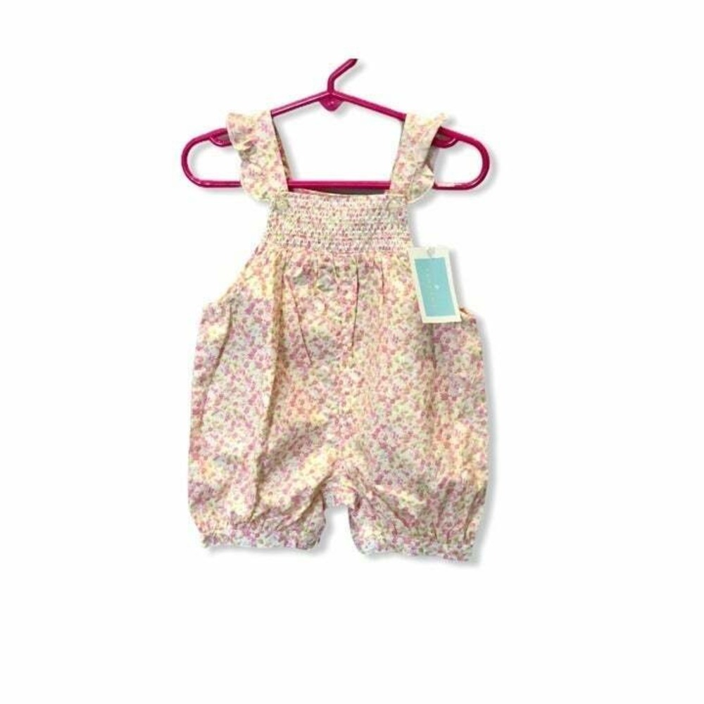6 Mo New Agabang Sunsuit Flowers Infant Infants Baby‎ Girl Romper Smocking Girls